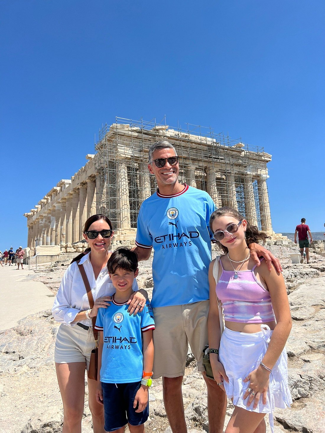 A family photo at the acropolis