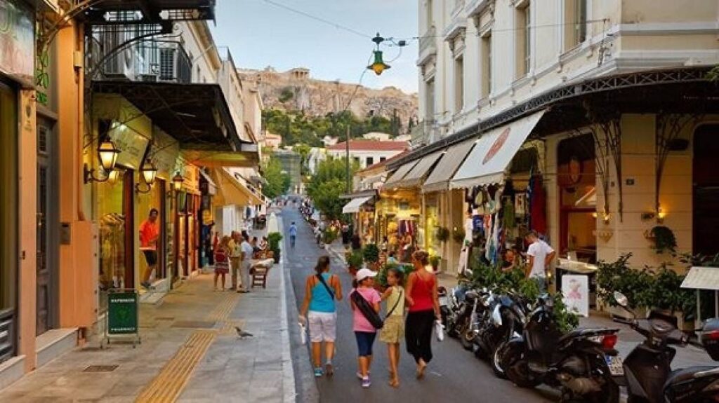 adrianou steet in Plaka area.