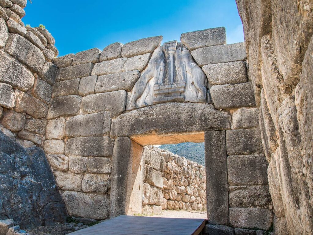 the Liongate at Mycenae's acropolis